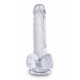 Заказать Прозрачный фаллоимитатор King Cock Clear 6  Cock with Balls - 17,8 см.