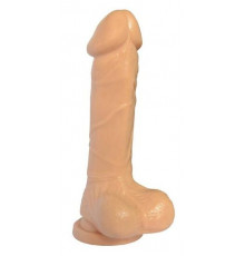 Телесный фаллоимитатор 8 Inch Carved DIldo - 22 см.