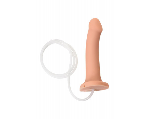 Телесный фаллос с имитацией эякуляции Silicon Cum Dildo L - 19,6 см.