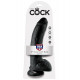 Заказать Чёрный фаллоимитатор 9  Cock with Balls - 22,9 см.