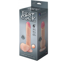 Телесный фаллоимитатор на присоске BEST COCK 6 - 19 см.