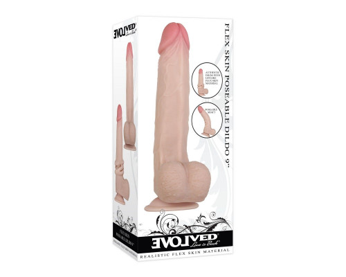 Фаллоимитатор с подвижной кожей Flexskin Poseable Dildo - 22,9 см.