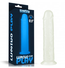 Прозрачный, светящийся в темноте фаллоимитатор Lumino Play Dildo - 21 см.