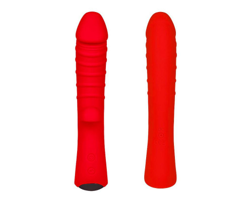 Заказать Красный вибромассажер 5  Silicone Wild Passion - 19,1 см.