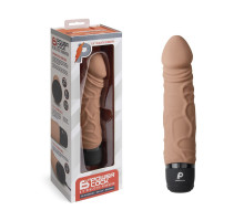 Кофейный вибратор-реалистик 6.5  Girthy Realistic Vibrator - 19 см.