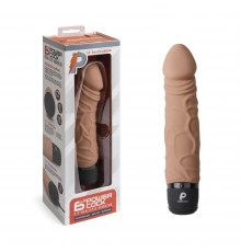 Кофейный вибратор-реалистик 6.5  Girthy Realistic Vibrator - 19 см.