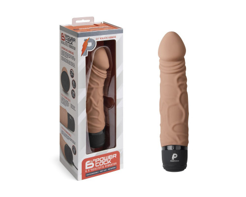 Заказать Кофейный вибратор-реалистик 6.5  Girthy Realistic Vibrator - 19 см.