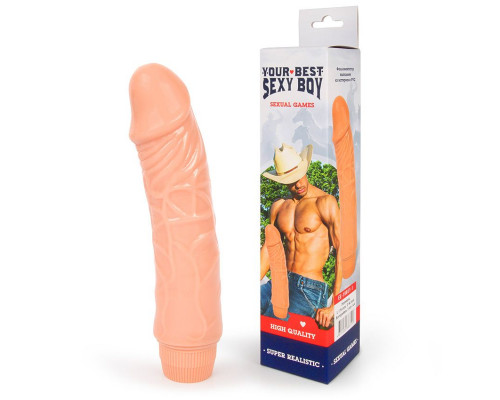 Вибратор Realistic Cock Vibe телесного цвета - 17,5 см.