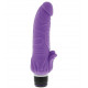 Заказать Фиолетовый вибратор с лепестками в основании PURRFECT SILICONE CLASSIC 7INCH PURPLE - 18 см.