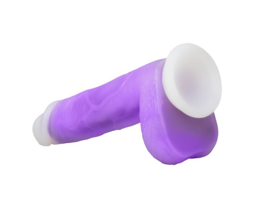 Фиолетовый вибратор-реалистик Encore 8 Inch Vibrating Dildo - 21,6 см.