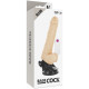 Заказать Телесный вибратор на мощной присоске Basecock Realistic Vibrator Remote Control - 19,5 см.