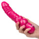 Заказать Розовый вибратор-реалистик с блестками Naughty Bits Lady Boner Bendable Personal Vibrator - 20 см.