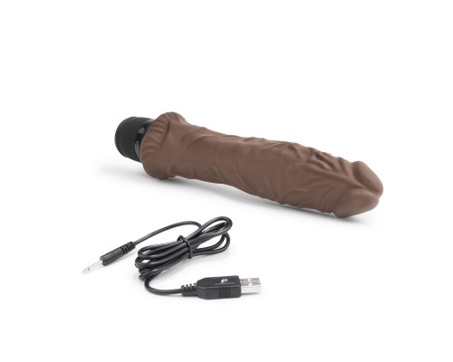 Заказать Коричневый вибратор-реалистик 8  Girthy Realistic Vibrator - 24,5 см.