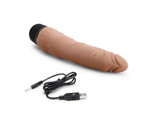 Кофейный вибратор-реалистик 7  Realistic Vibrator - 20 см.