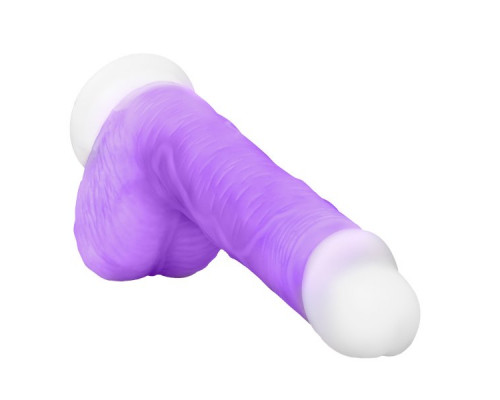 Фиолетовый вибратор-реалистик Encore 8 Inch Vibrating Dildo - 21,6 см.