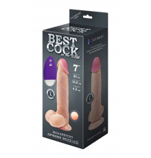 Телесный вибромассажёр-реалистик BEST COCK 7  - 20 см.