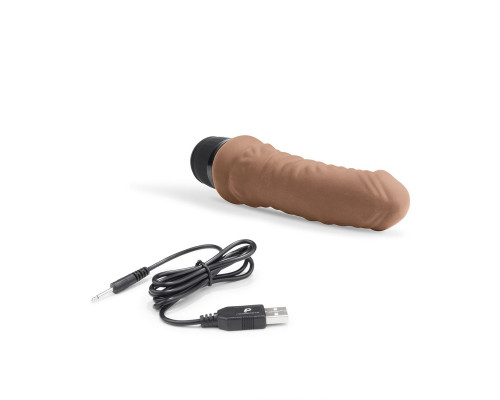 Заказать Кофейный вибратор-реалистик 6  Realistic Vibrator - 17 см.