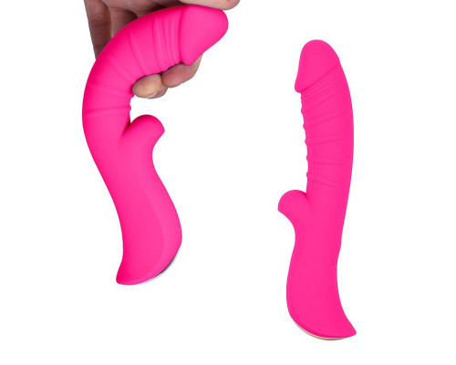 Заказать Ярко-розовый вибромассажер 5  Silicone Wild Passion - 19,1 см.