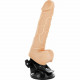 Заказать Телесный вибратор на мощной присоске Basecock Realistic Vibrator Remote Control - 19,5 см.