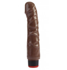 Коричневый вибратор-реалистик 8 Vibrating Dildo - 21 см.