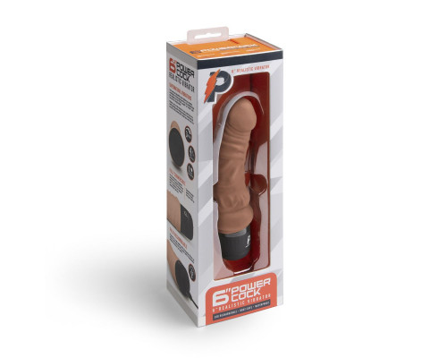 Заказать Кофейный вибратор-реалистик 6  Realistic Vibrator - 17 см.