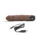 Заказать Коричневый вибратор-реалистик 6.5  Girthy Realistic Vibrator - 19 см.