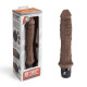 Заказать Коричневый вибратор-реалистик 8  Girthy Realistic Vibrator - 24,5 см.