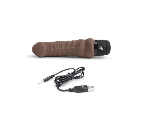 Заказать Коричневый вибратор-реалистик 6  Realistic Vibrator - 17 см.