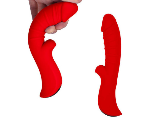 Заказать Красный вибромассажер 5  Silicone Wild Passion - 19,1 см.