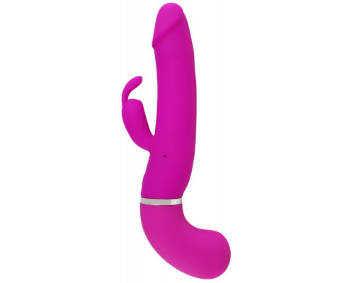 Заказать Лиловый вибратор-кролик с функцией сквирта Cumshot Rabbit Vibrator - 24 см.