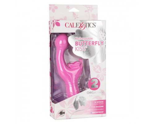 Заказать Розовый вибратор-кролик Rechargeable Butterfly Kiss