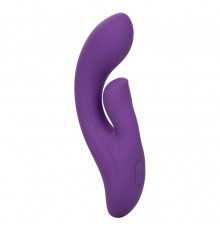 Фиолетовый вибратор-кролик Stella Liquid Silicone Dual Pleaser - 17,25 см.