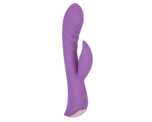 Заказать Фиолетовый вибромассажер-кролик 5  Silicone Ripple Passion - 19,1 см.