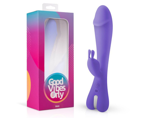 Заказать Фиолетовый вибратор-кролик Trix Rabbit Vibrator - 22,5 см.