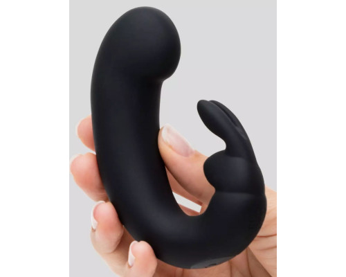 Черный мини-вибратор  кролик  Sensation Rechargeable G-Spot Rabbit Vibrator - 11,4 см.