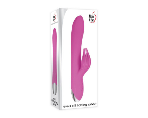 Розовый вибратор-кролик Eve s Clit Tickling Rabbit - 20,4 см.