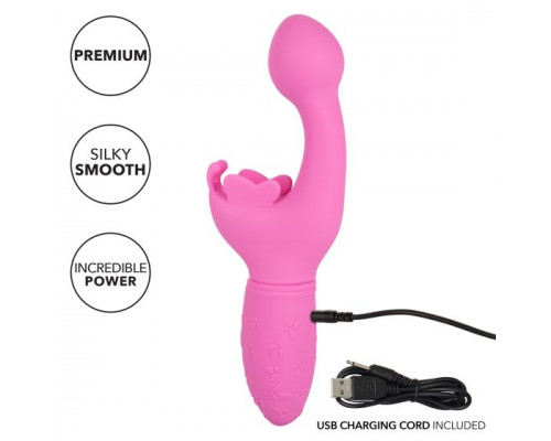 Заказать Розовый вибратор-кролик Rechargeable Butterfly Kiss