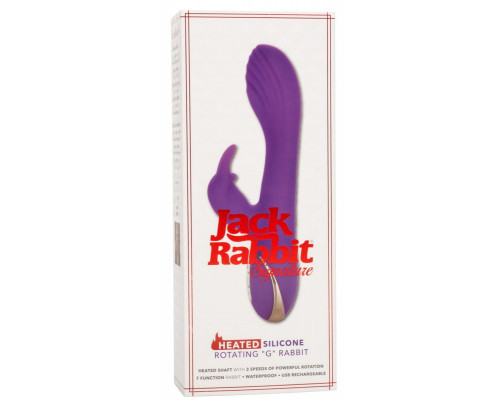 Заказать Фиолетовый вибратор-кролик с нагревом Jack Rabbit Signature Heated Silicone Rotating - 21,5 см.