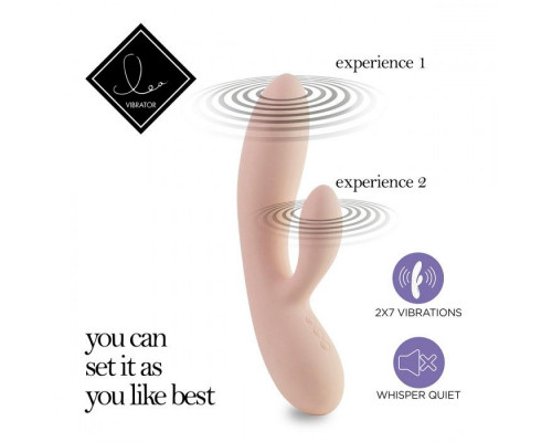 Заказать Бежевый вибратор-кролик Lea Rabbit Vibrator - 20,2 см.