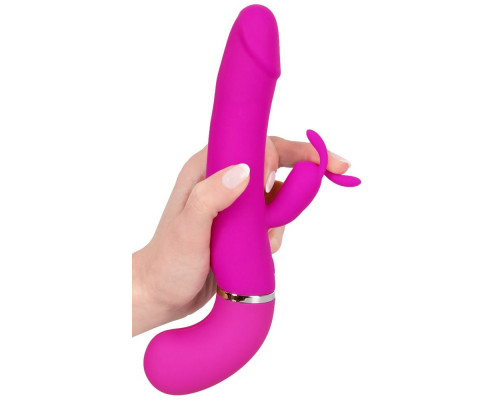 Заказать Лиловый вибратор-кролик с функцией сквирта Cumshot Rabbit Vibrator - 24 см.