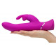 Лиловый вибратор Curve Thrusting Rechargeable Rabbit Vibrator - 24,1 см.