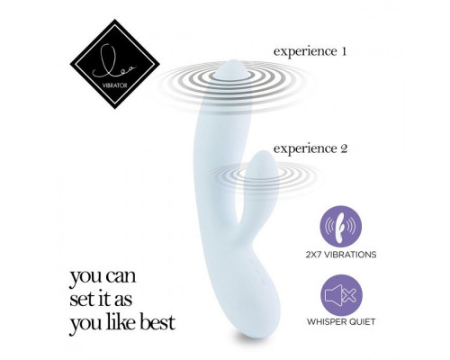 Заказать Нежно-голубой вибратор-кролик Lea Rabbit Vibrator - 20,2 см.