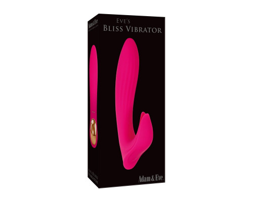 Розовый вибратор с клиторальным отростком Bliss Vibrator - 17,8 см.