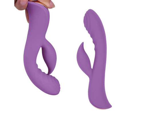 Заказать Фиолетовый вибромассажер-кролик 5  Silicone Ripple Passion - 19,1 см.