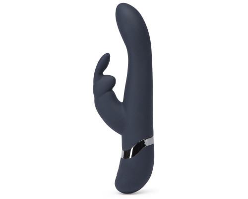 Тёмно-синий вибратор Oh My USB Rechargeable Rabbit Vibrator - 25,4 см.