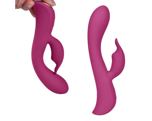 Заказать Бордовый вибромассажер-кролик 5  Silicone Bunny Love - 19,1 см.