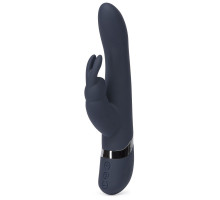 Тёмно-синий вибратор Oh My USB Rechargeable Rabbit Vibrator - 25,4 см.