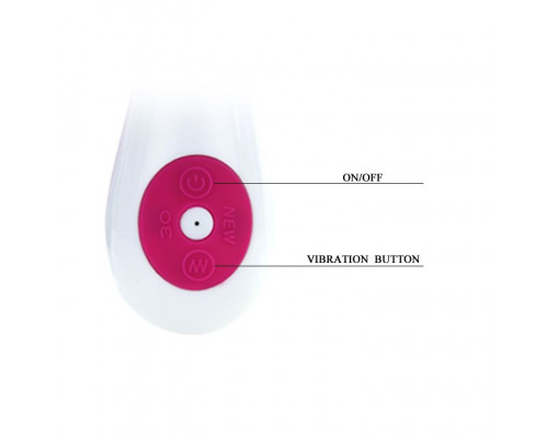 Заказать Розовый вибратор Gene с клиторальным стимулятором - 20,4 см.