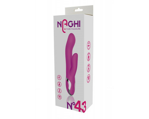 Заказать Розовый вибратор-кролик NAGHI NO.43 RECHARGEABLE DUO VIBRATOR - 23 см.