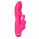 Заказать Розовый вибратор с клиторальным стимулятором PURRFECT SILICONE DELUXE RABBIT - 19 см.